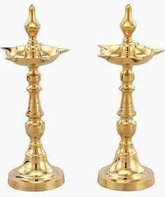 Brass Oil Lamp Set