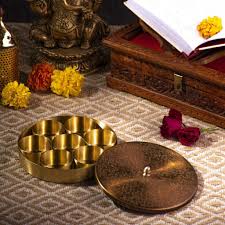 Brass Pooja Chandan Box