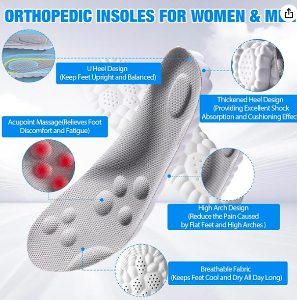 cushioned shoe insoles
