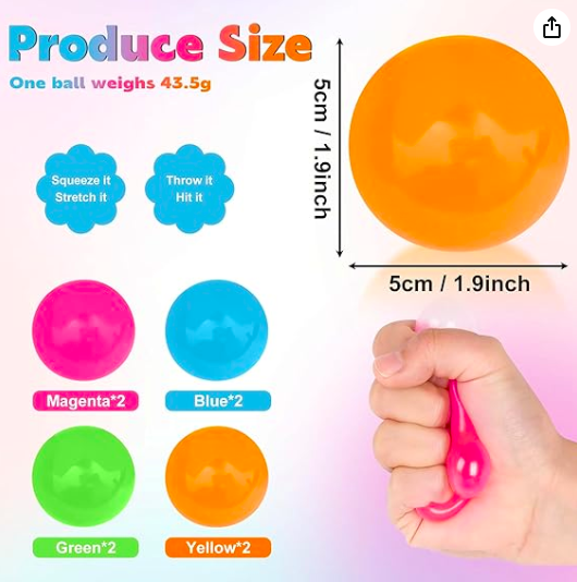 8pcs Glowing Sticky Balls,Sticky Ball for Ceiling