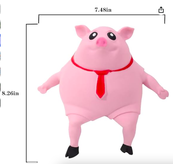 Pink Squishy Pig - find the amazon link down bellow