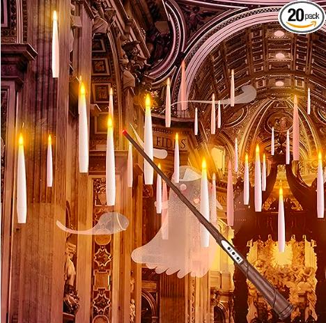 20 PCs Floating Candles with Wand Magic Hanging Candles
