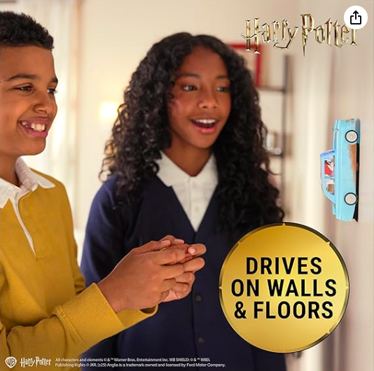 Harry Potter, Weasley’s Flying Remote Control Car with Zero Gravity Technology - the amazon link is bellow
