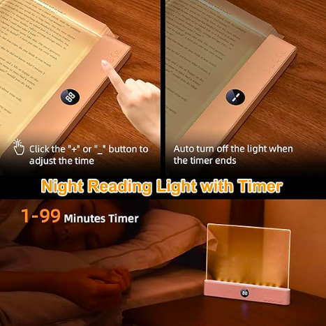 Book Light, Rechargeable Reading Lights for Books in Bed - amazon link bellow!