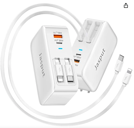 4 in 1 Retractable Wall Charger