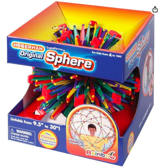 Hoberman Sphere - the amazon link to the reference is bellow!