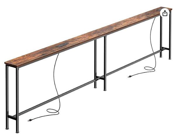 couch table with outlet