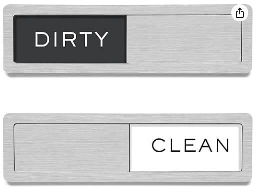 Dishwasher Magnet Clean Dirty Sign