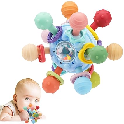 ontessori Sensory Toys for 0-6 6-12 Months, Baby Teether Teething Toys for Babies 0 3 6 9 12 18 Months, Newborn Infant Learning Developmental Toys Gifts for 1 2 Year Old Boys Girls