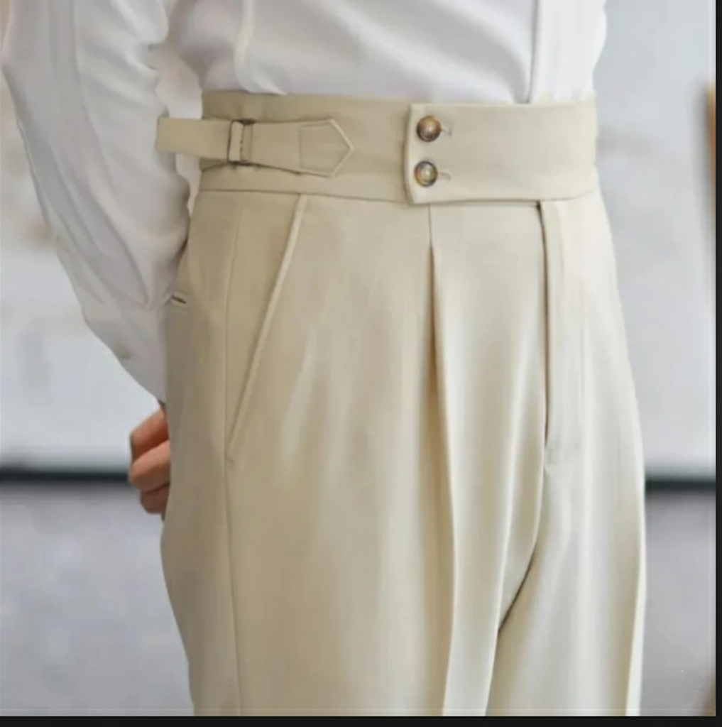 High-waisted Gurkha trousers