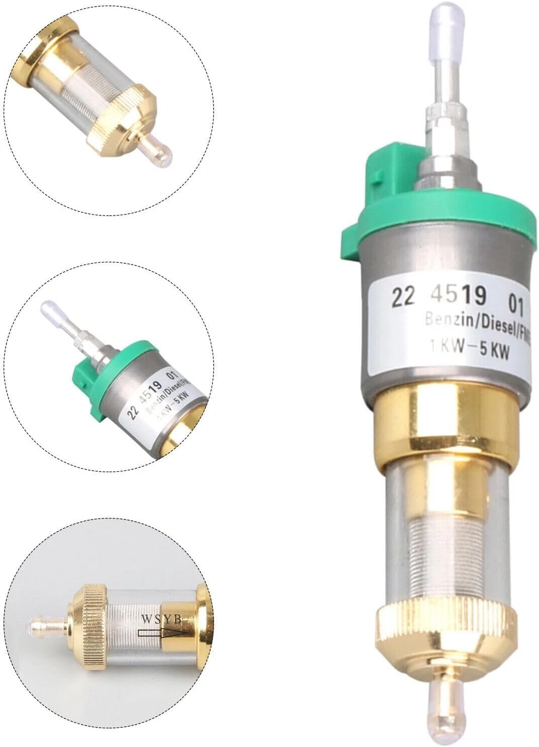 Diesel Heater Oil Fuel Pump, Low Noise With Filter Upgrade