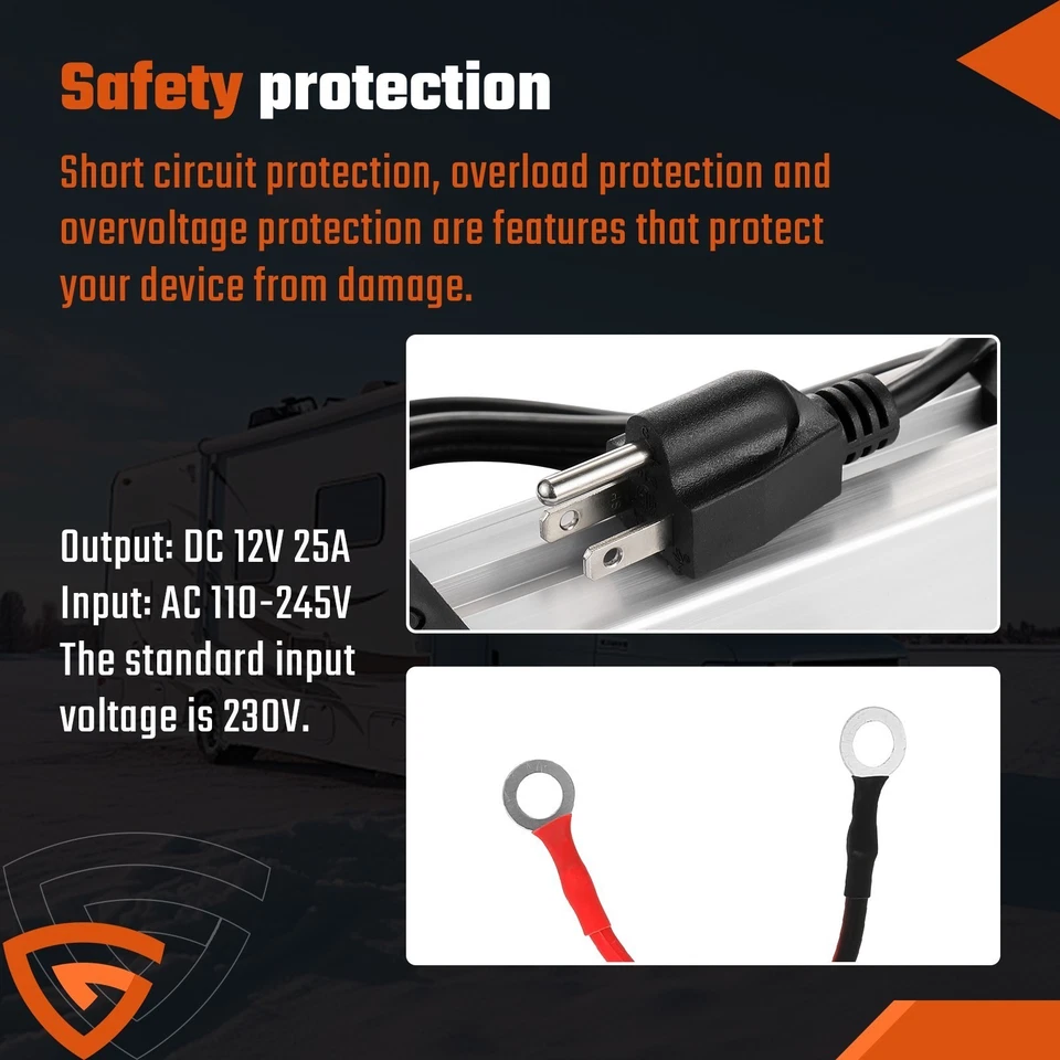 DC 12V /24V to AC 110V Adapter Diesel Heater Power Converter