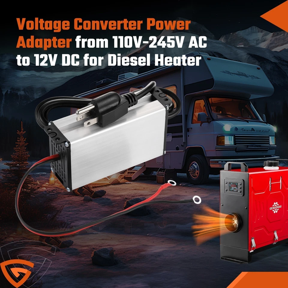 DC 12V /24V to AC 110V Adapter Diesel Heater Power Converter