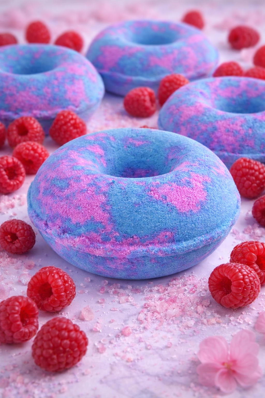 Raspberry Slushie Foaming Donut
