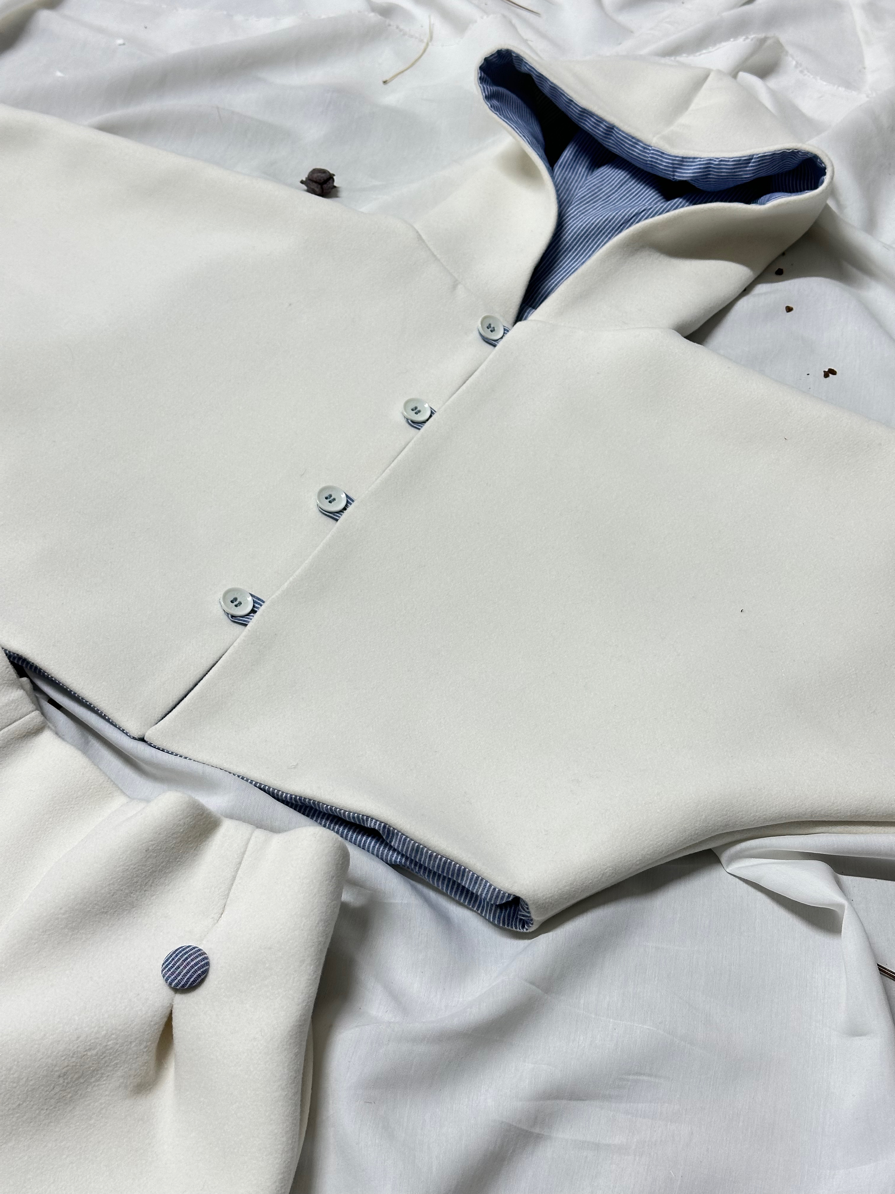 Tundra Kapüşonlu Kaşe Kışlık Erkek Çocuk Bebek Takımı Kaban ve Pantolon