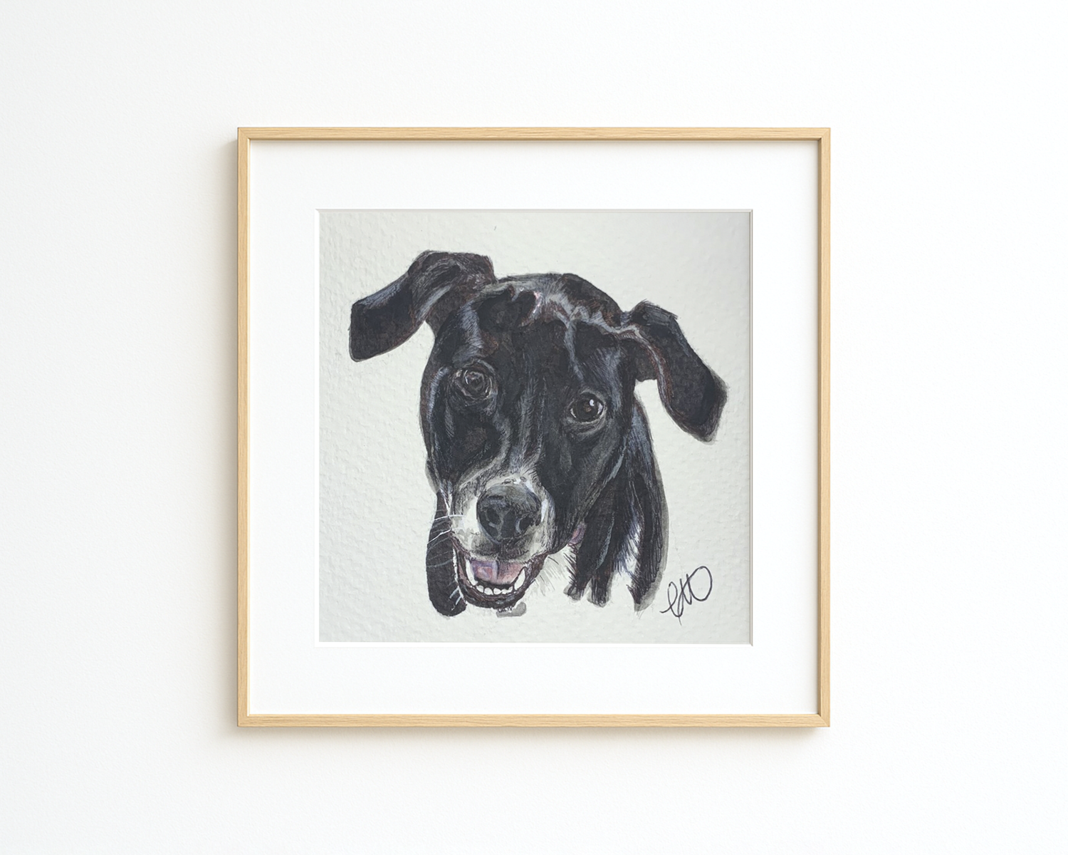 Custom Hand-Painted Pet Portrait From Photo