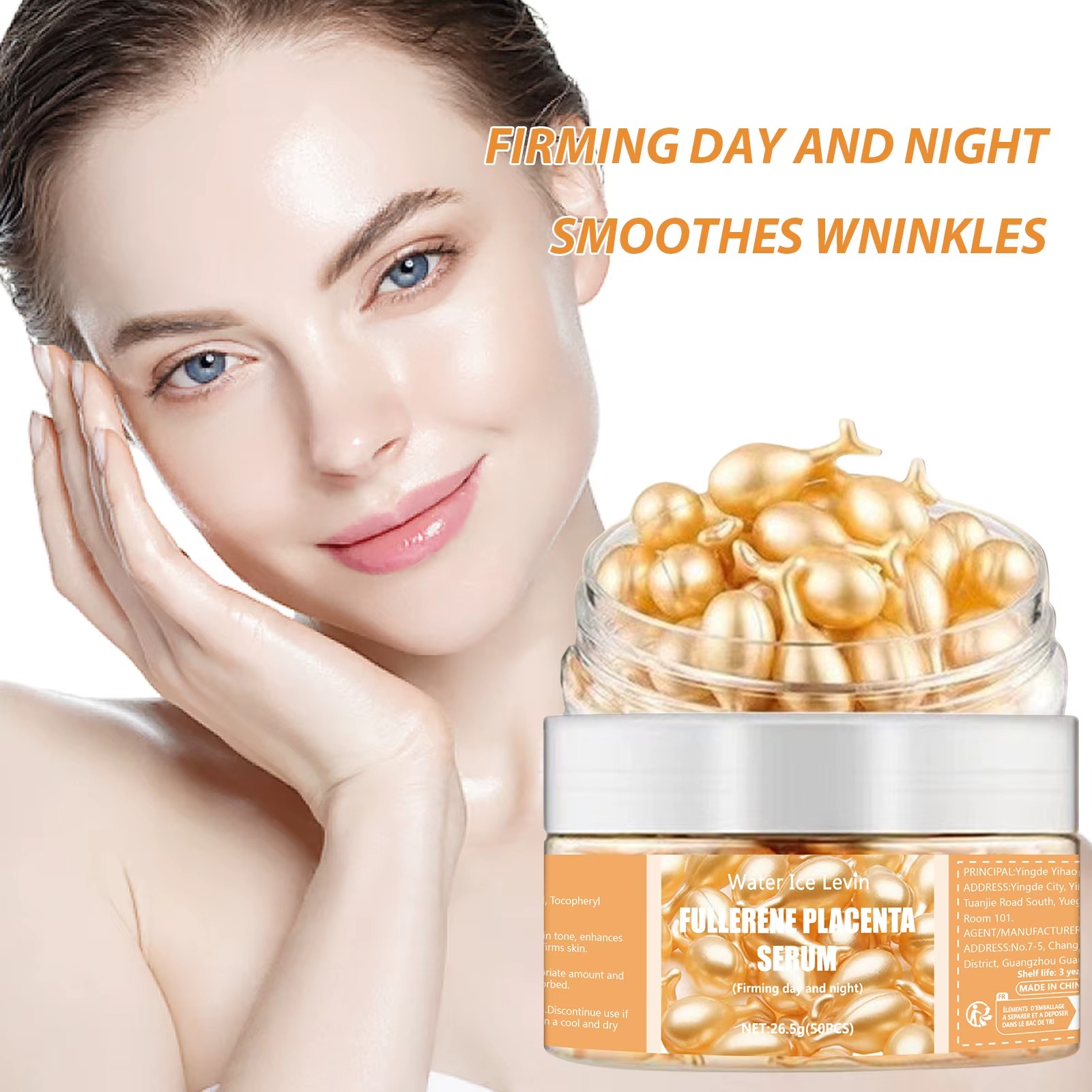 50Pcs Collagen Face Care Capsules Serum
