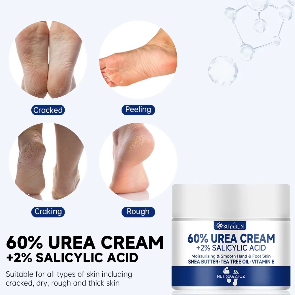 SUYARUN 60% Urea Foot Cream for Cracked Heels & Dry Skin