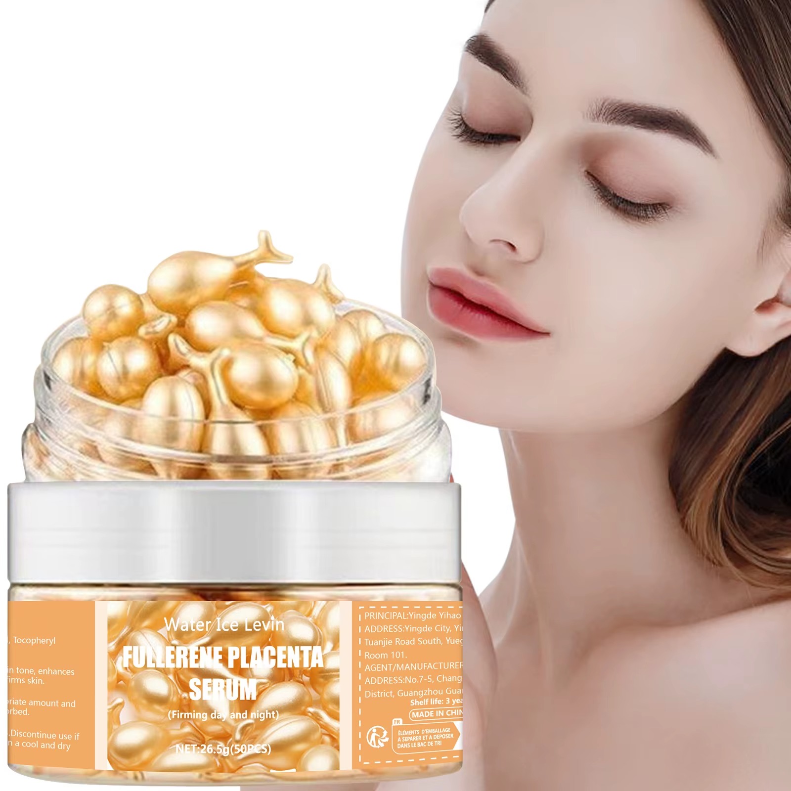 50Pcs Collagen Face Care Capsules Serum