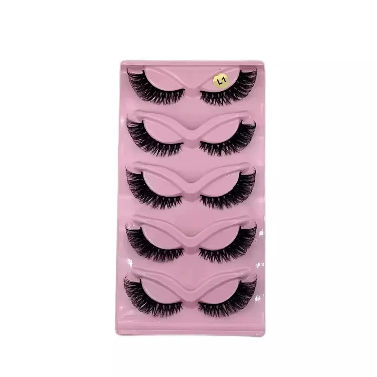 5 Pairs Cat Eye Lashes Faux Eyelashes