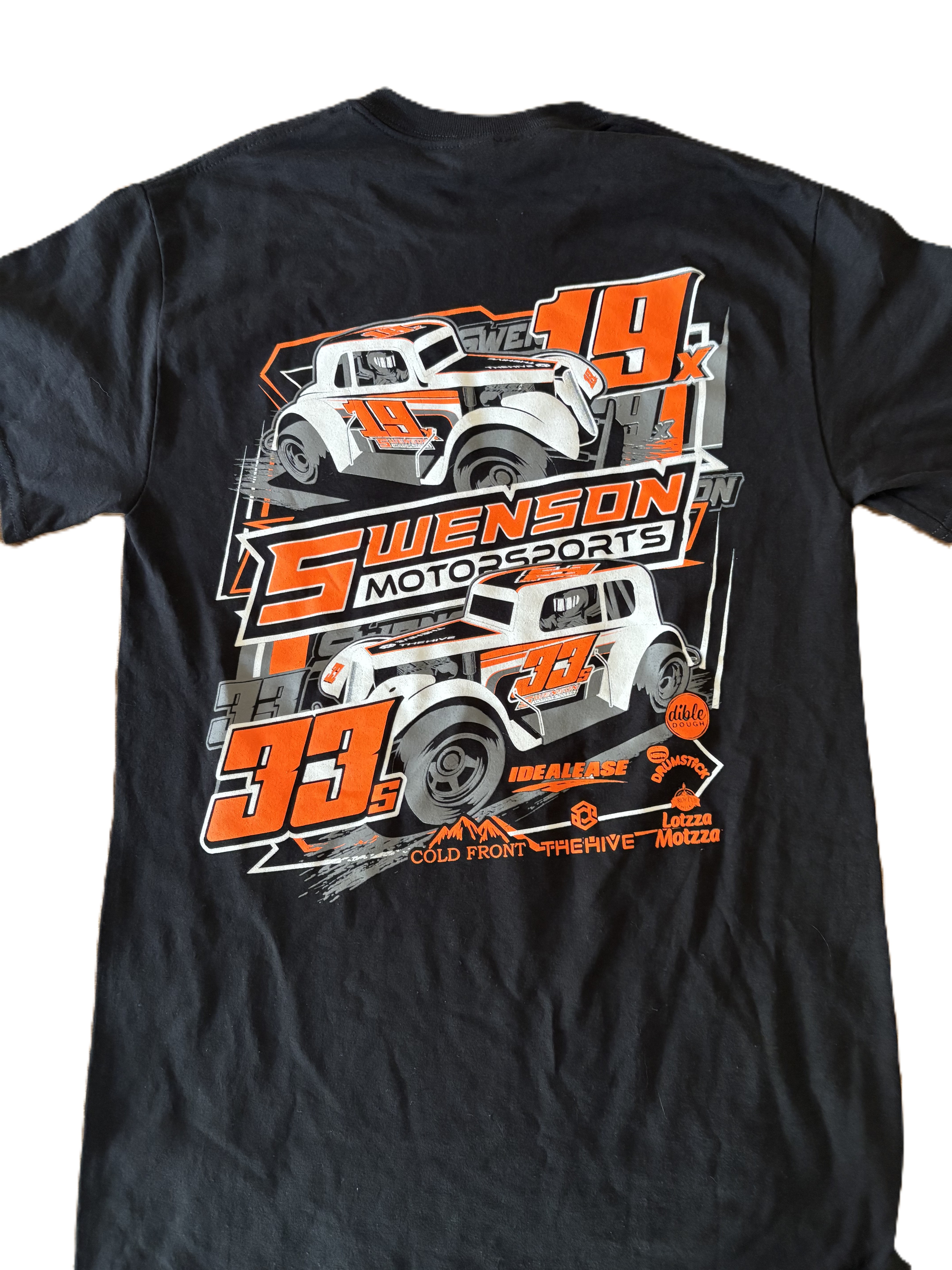 Swenson Motorsports Racing T-Shirt with Cars on Back
