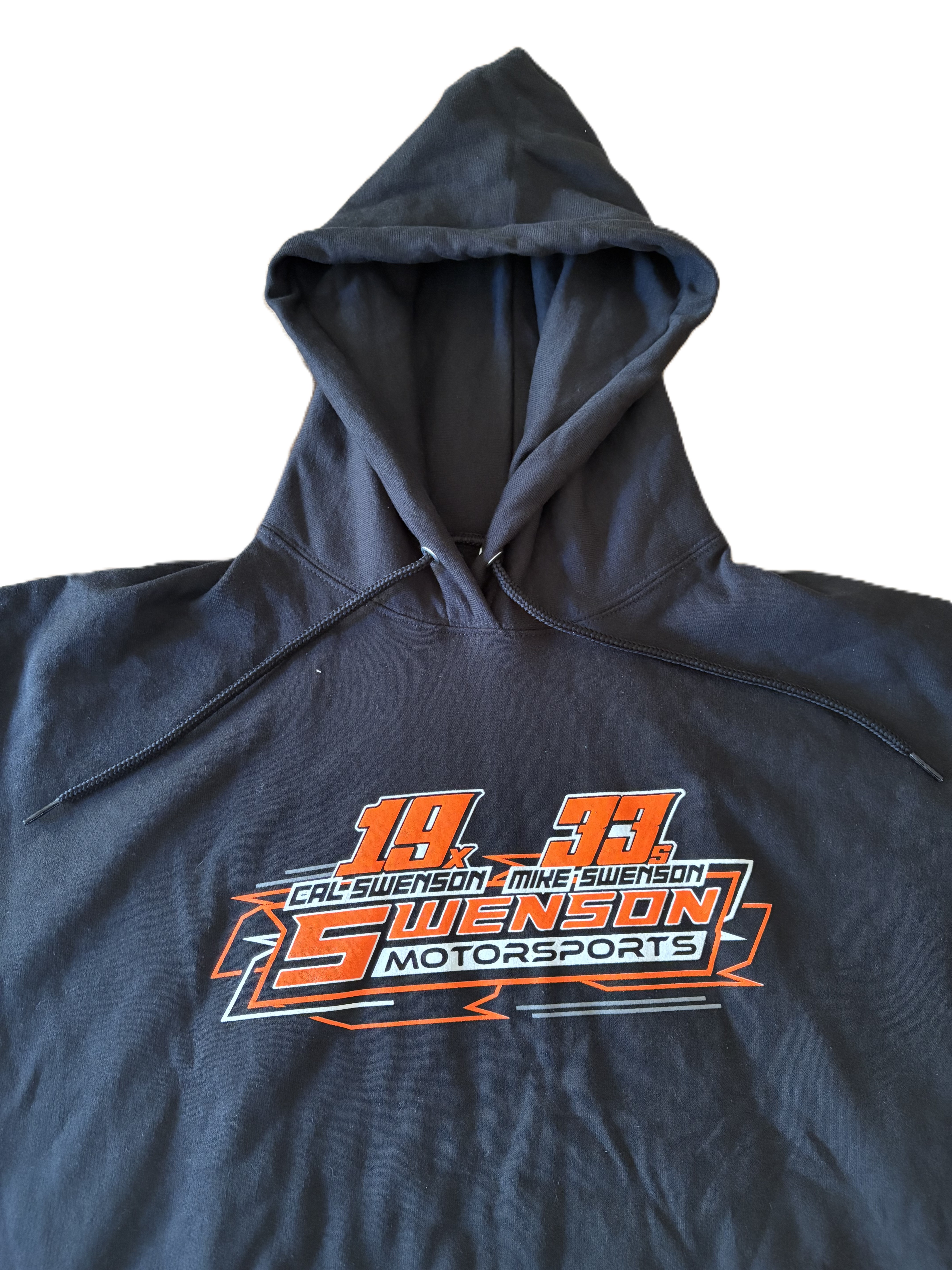 Swenson Motorsports Hoodie with Cars on Back