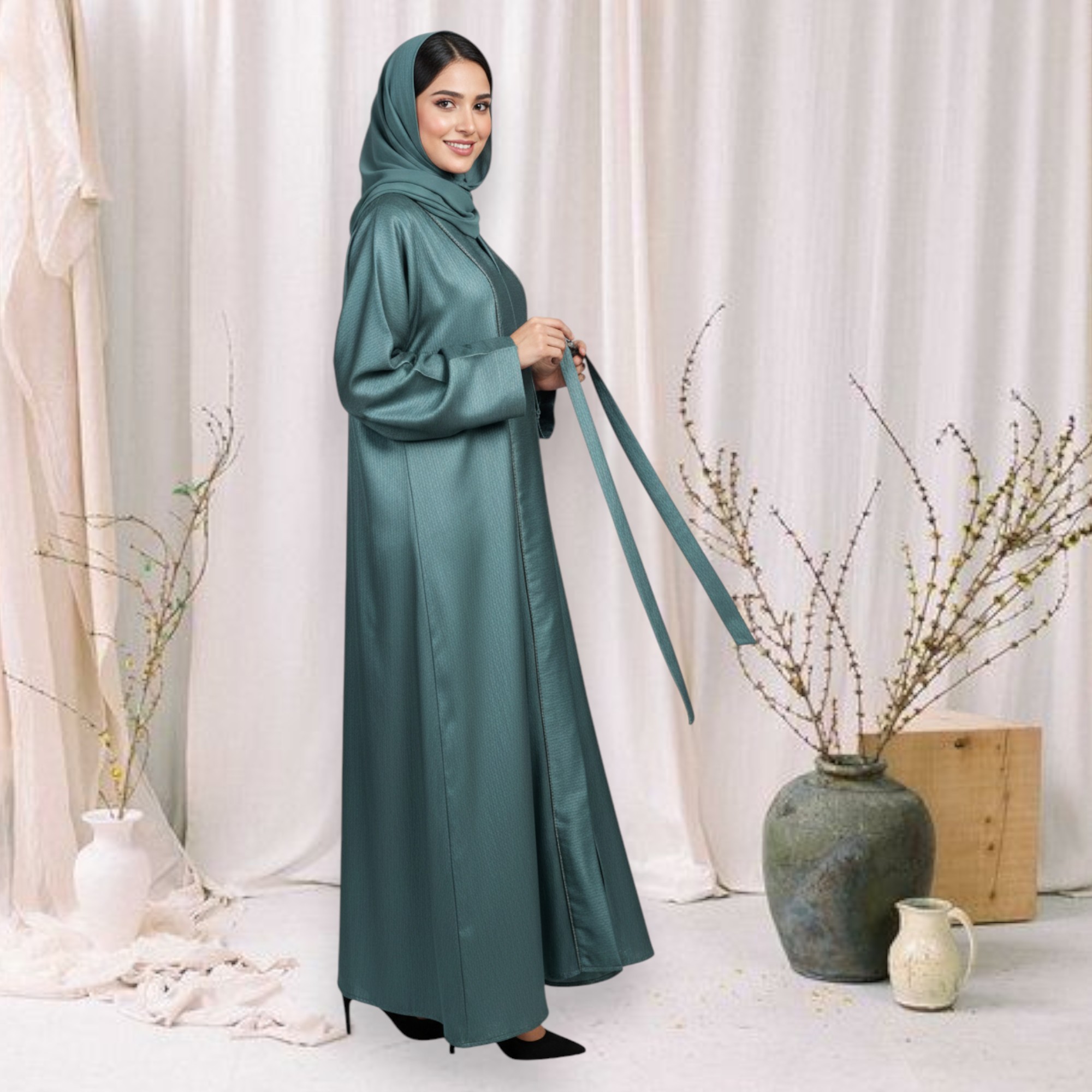 Satin Abaya Dress