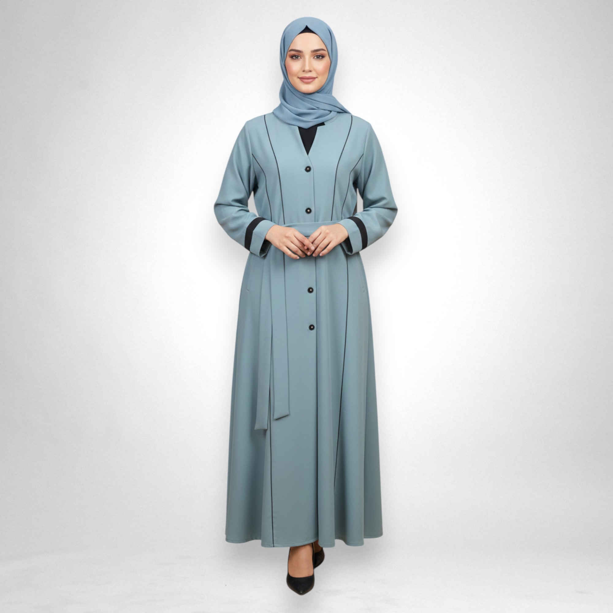 Elegant Blue Abaya
