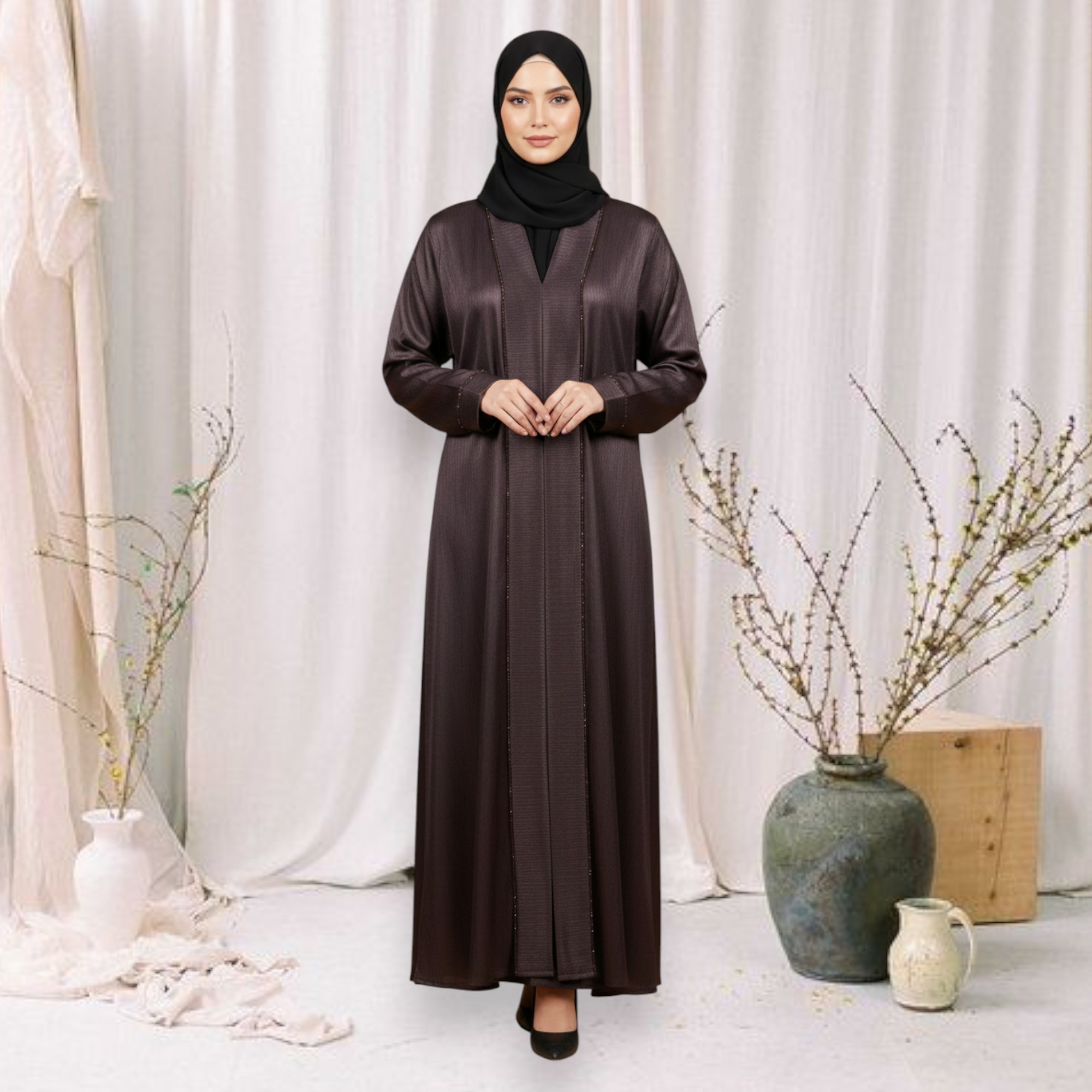 Elegant Brown Abaya