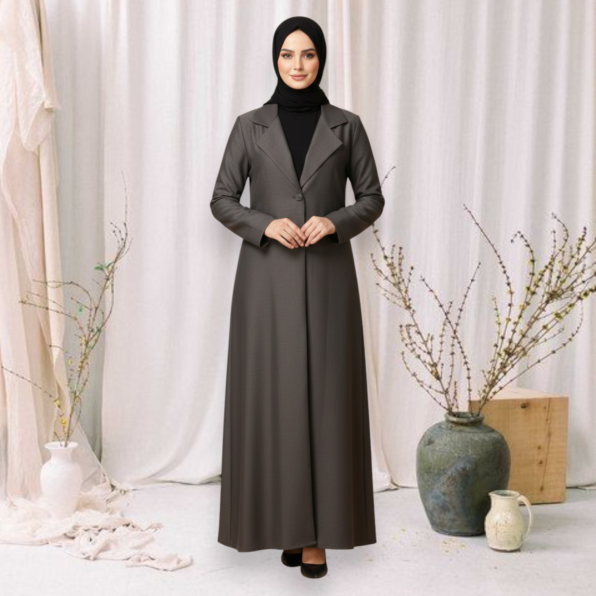 Elegant Long Coat Abaya