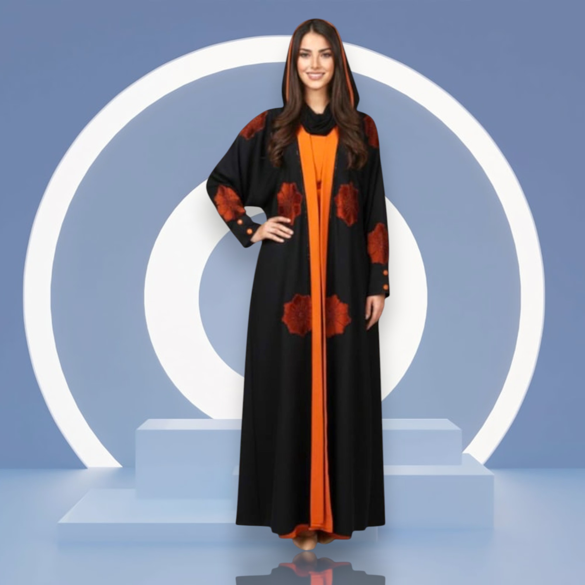 Elegant Floral Abaya