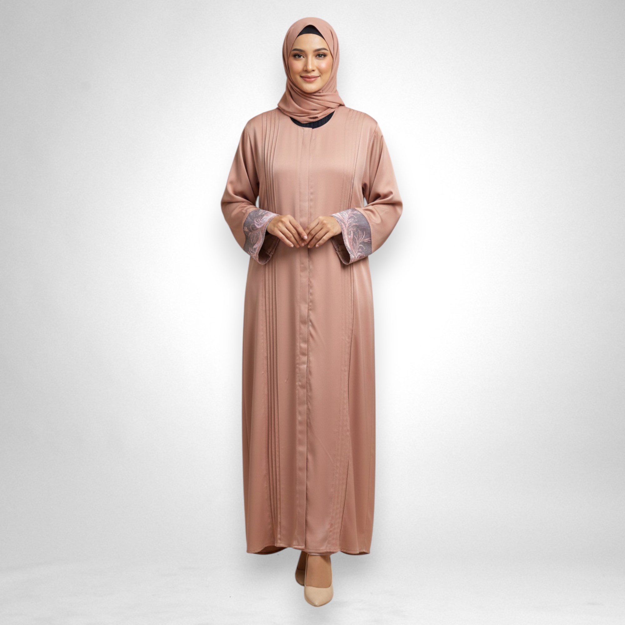 Elegant Peach Abaya