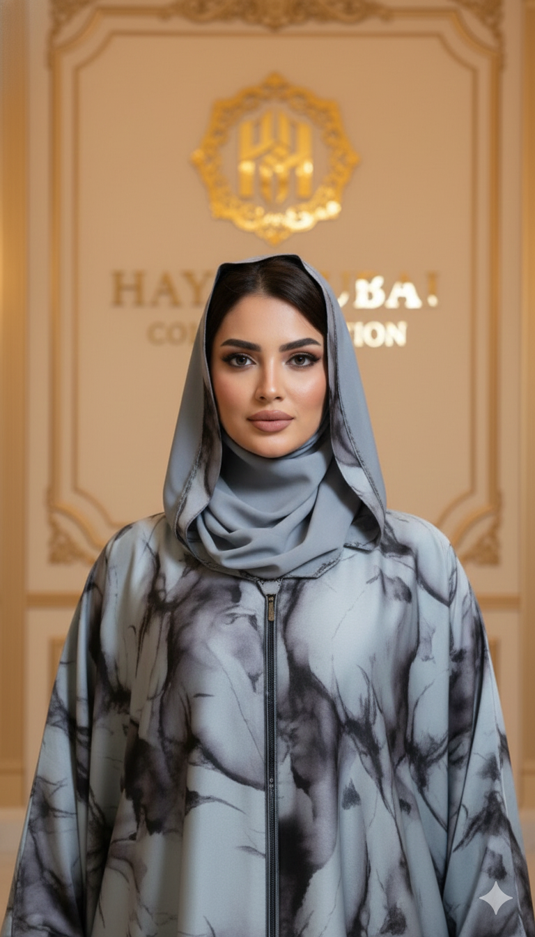 Elegant Marble Pattern Abaya