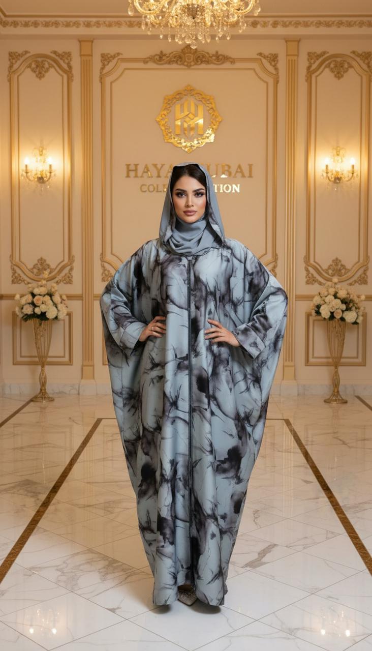 Elegant Marble Pattern Abaya