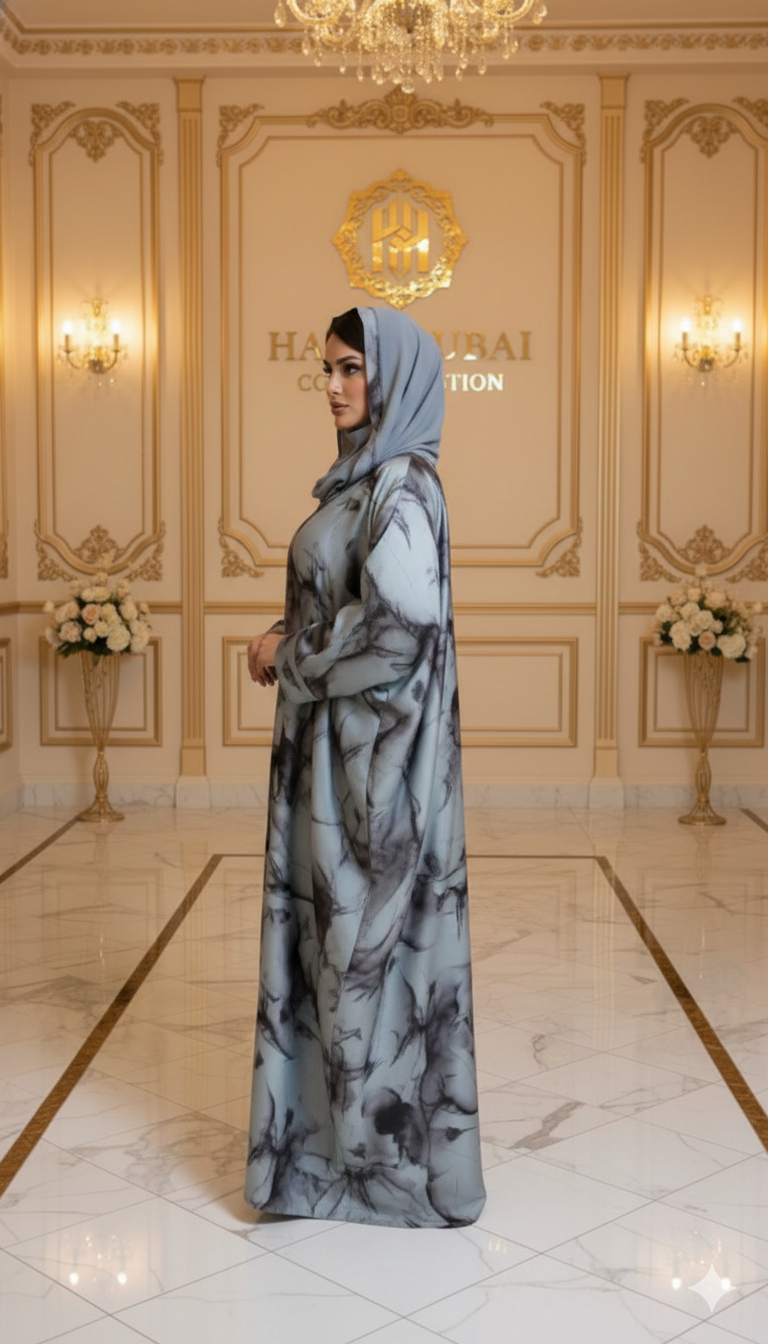 Elegant Marble Pattern Abaya