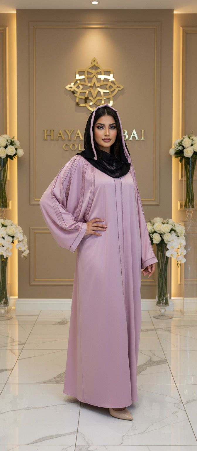 Elegant Lavender Abaya