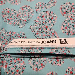 Hearts on Blue Valentine's Themed Fabric