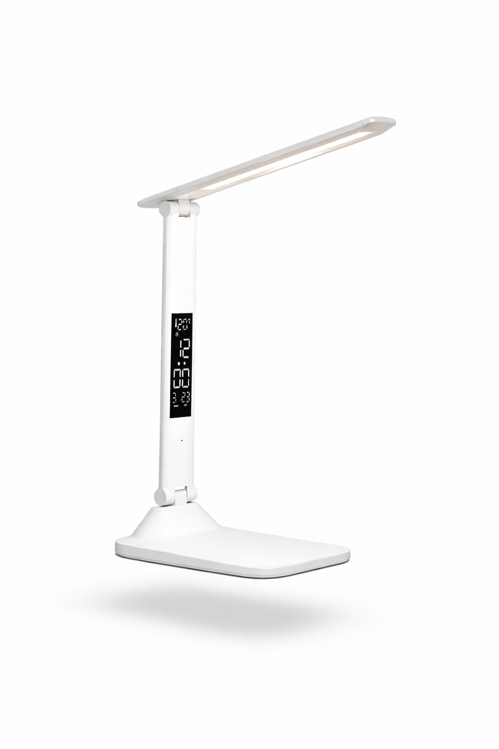 Smart LED Desk Lamp Touch Control, USB Rechargeable, Alarm Clock & Temperature Display