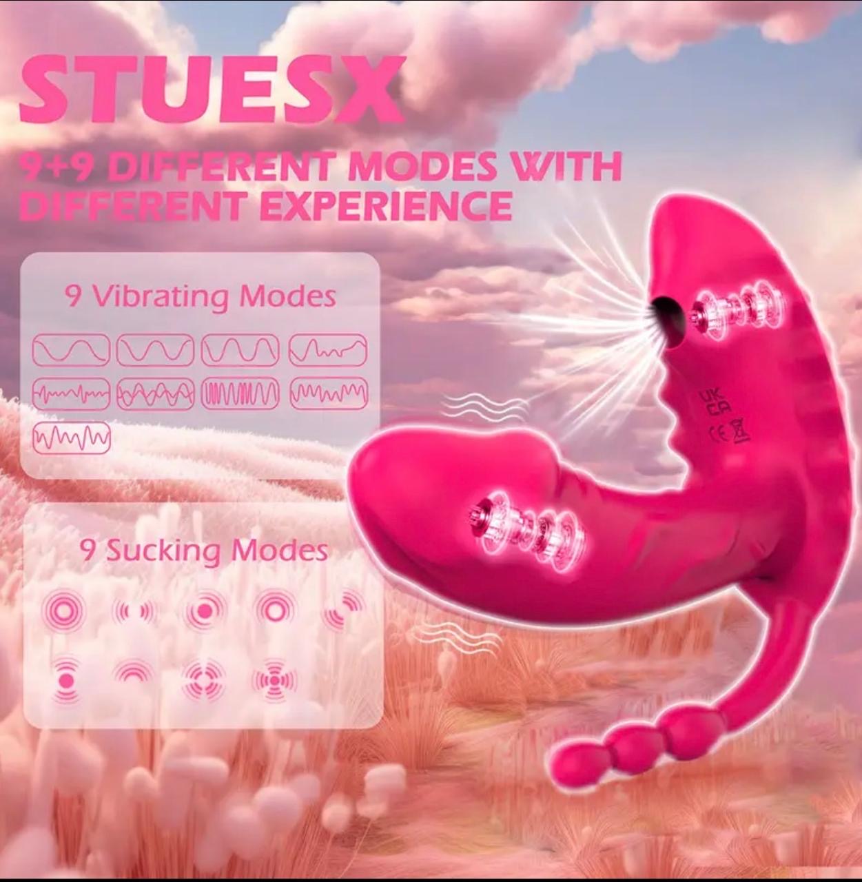 Vibrador para Punto G y Succionador 