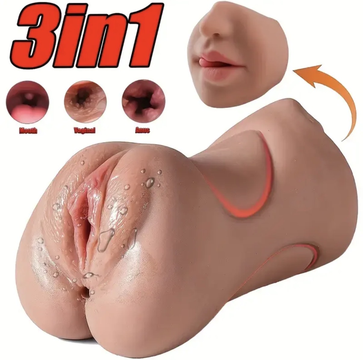 Masturbador 3 en 1 para hombre