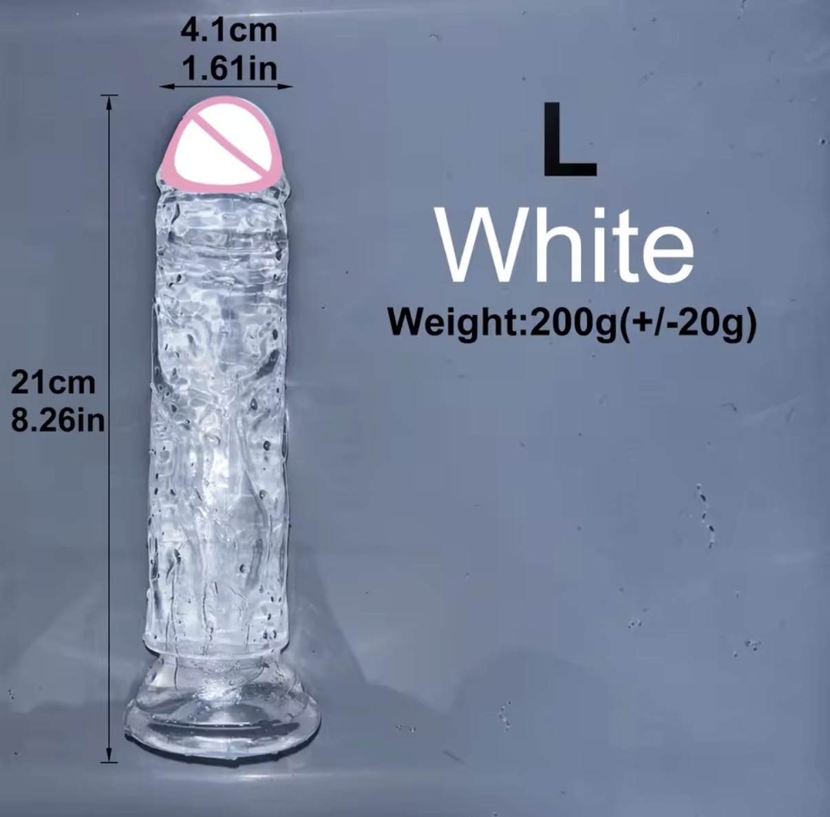 Dildo Transparente con Ventosa