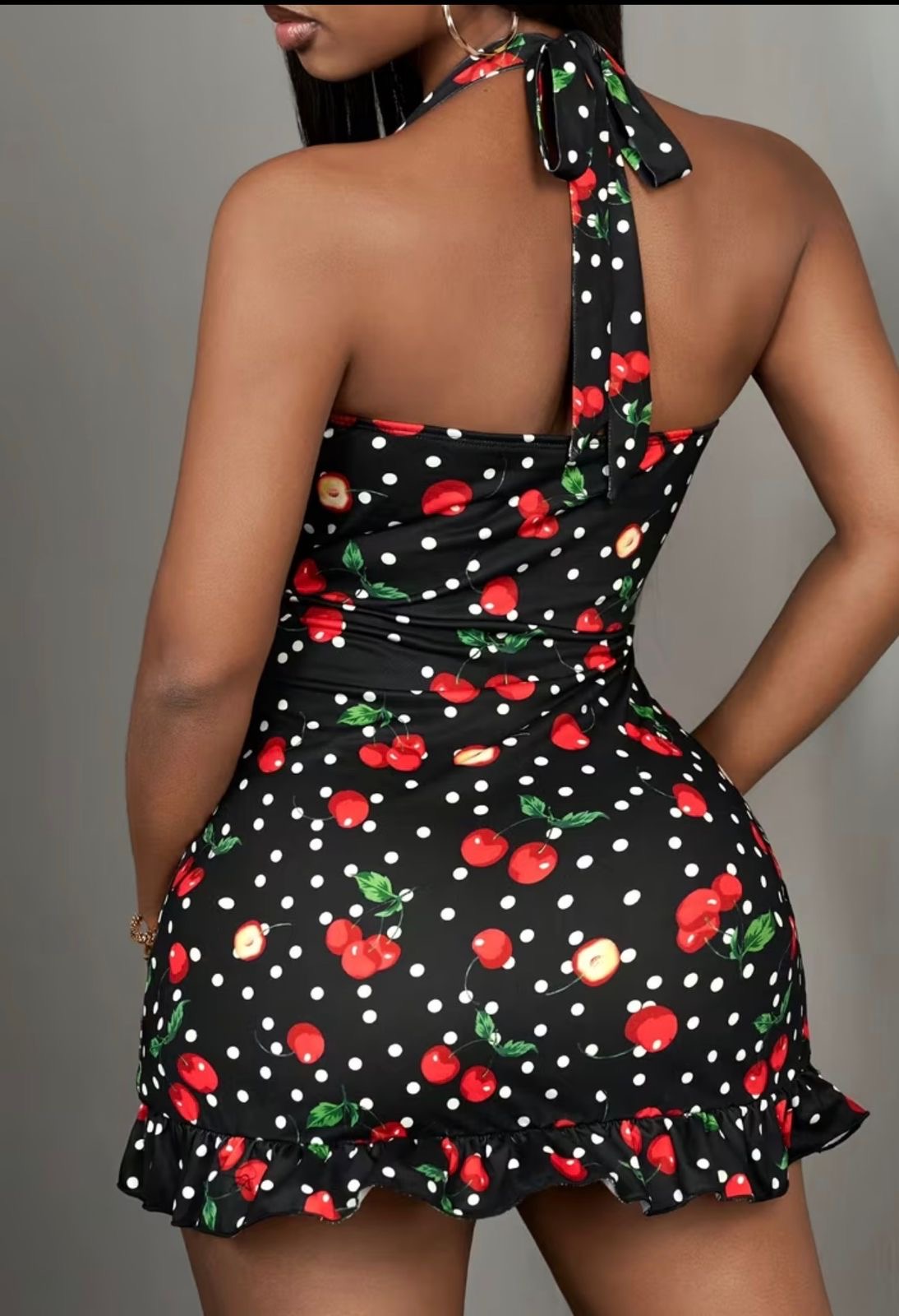 Vestido corto cereza vintage