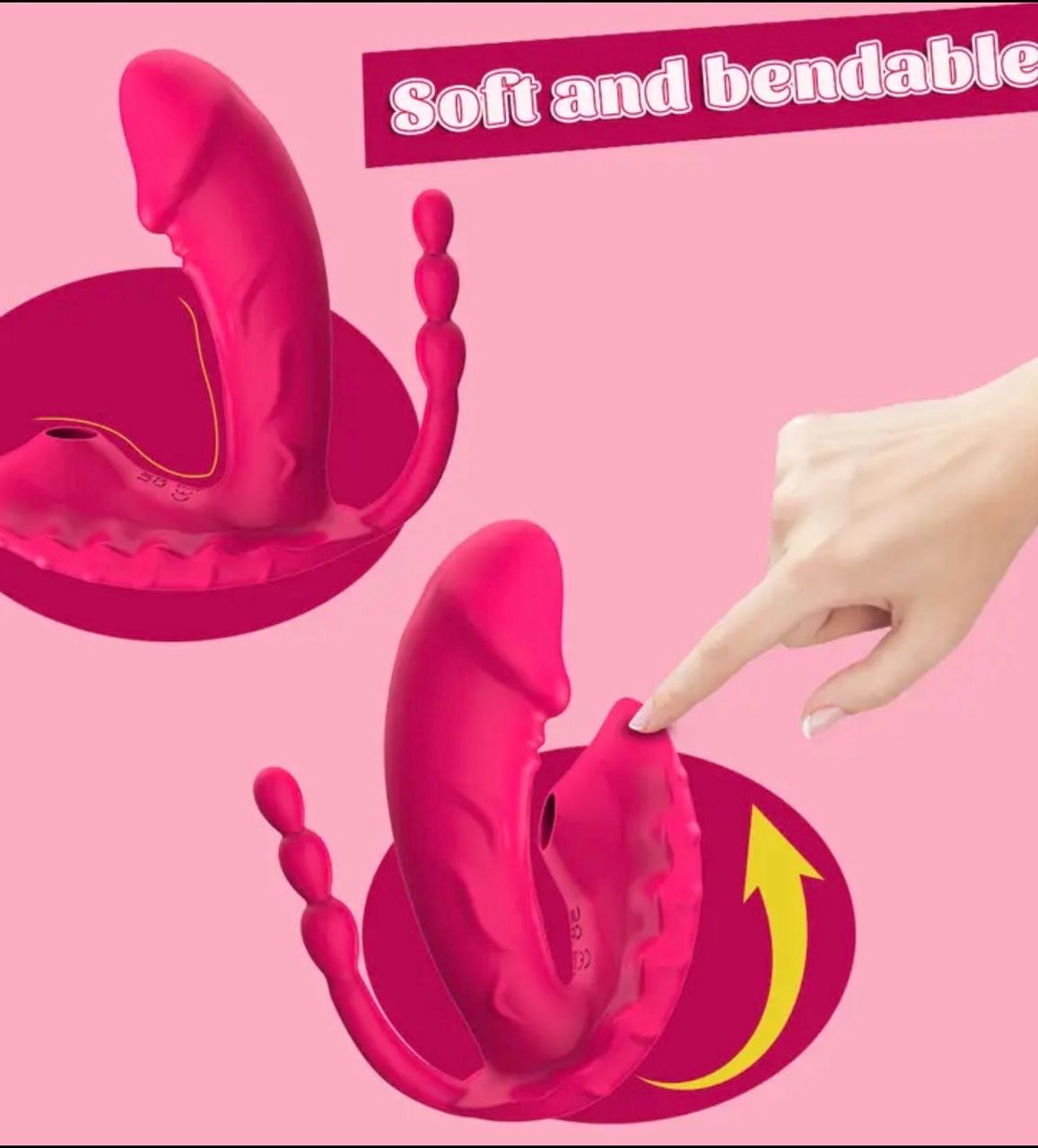 Vibrador para Punto G y Succionador 