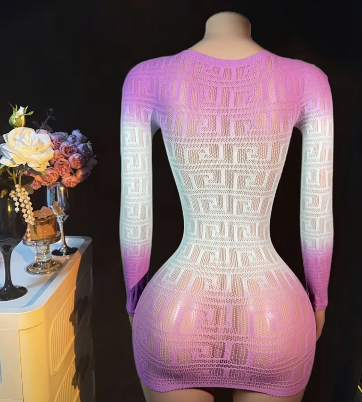 Vestido mini degradado