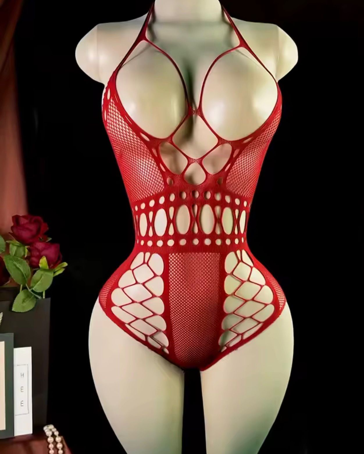 Body de encaje negro o rojo