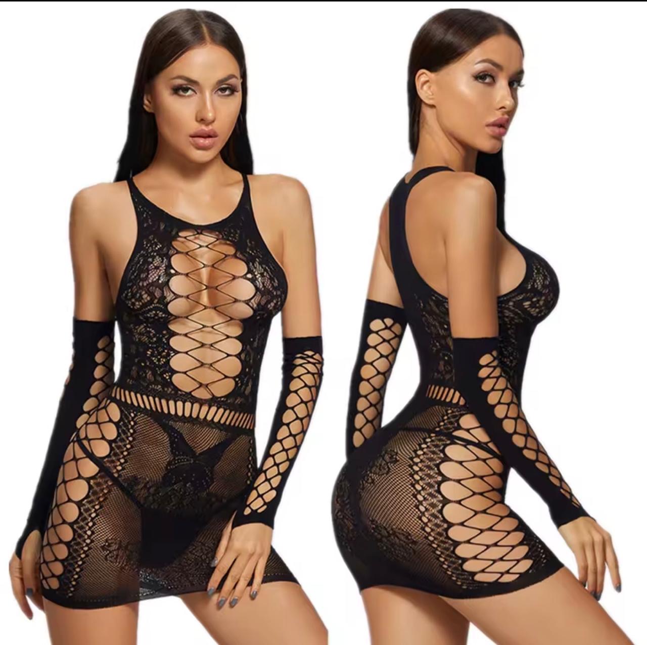 Vestido Sexy de Encaje Negro