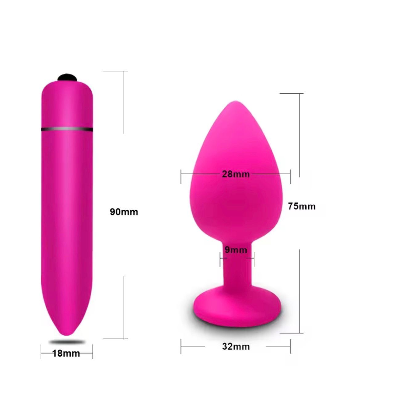 Set de Plugs Anales con Vibrador