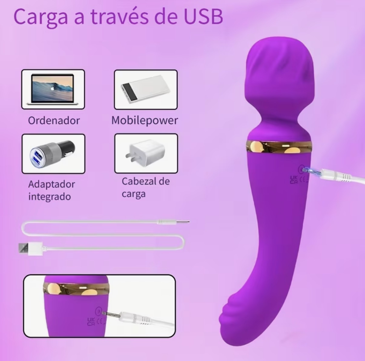 Masajeador Vibrador Recargable