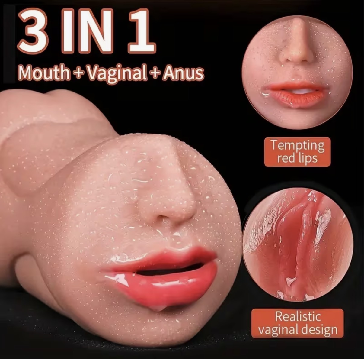 Masturbador 3 en 1 para hombre