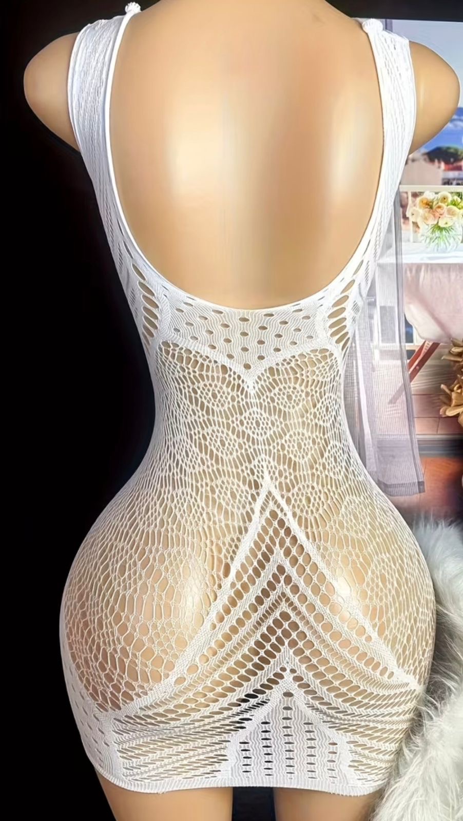 Vestido Transparente Blanco